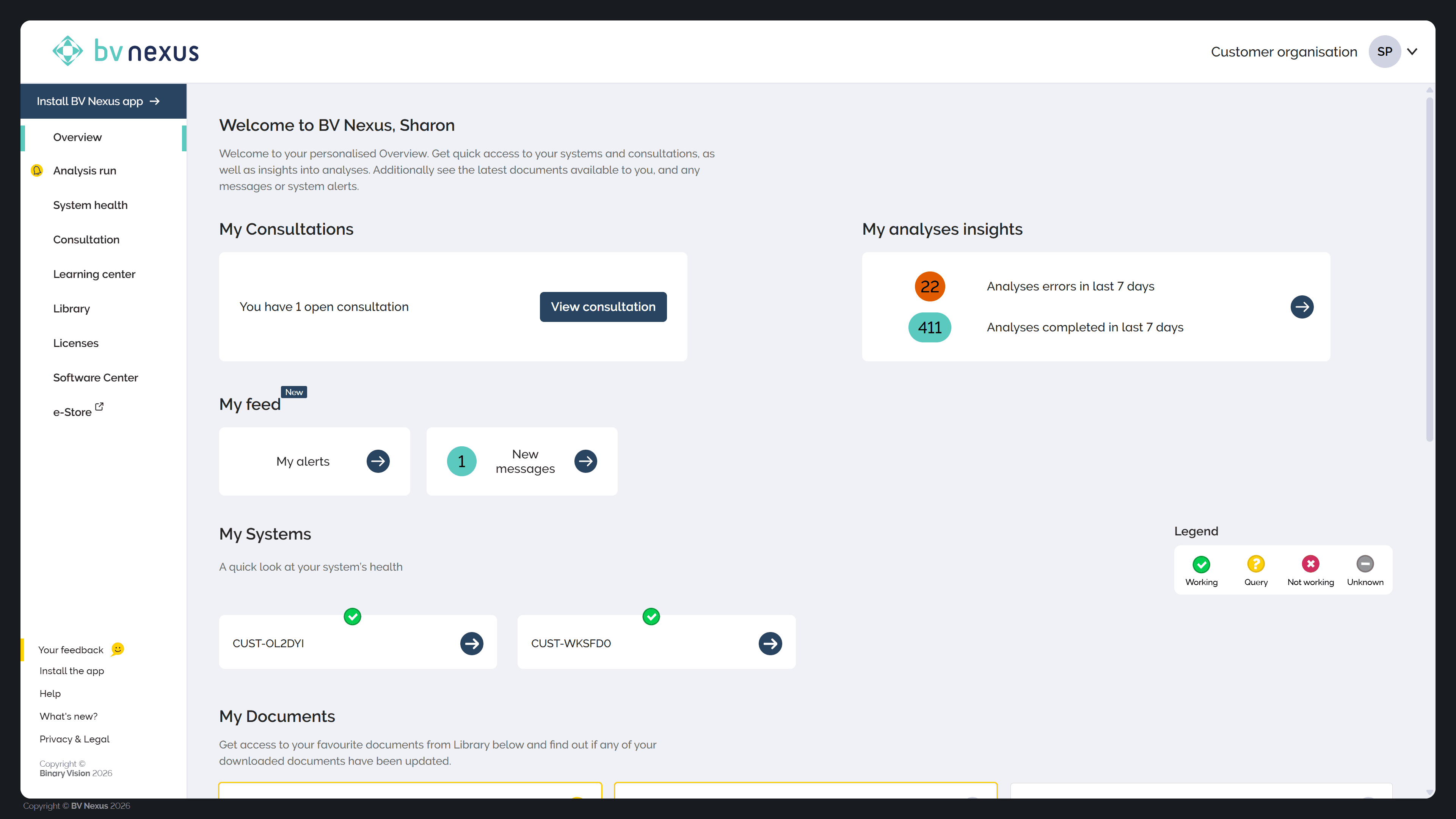 Customer Portal on a laptop screen
